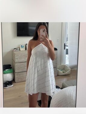 White Halter Mini Dress - Brand: rotate
